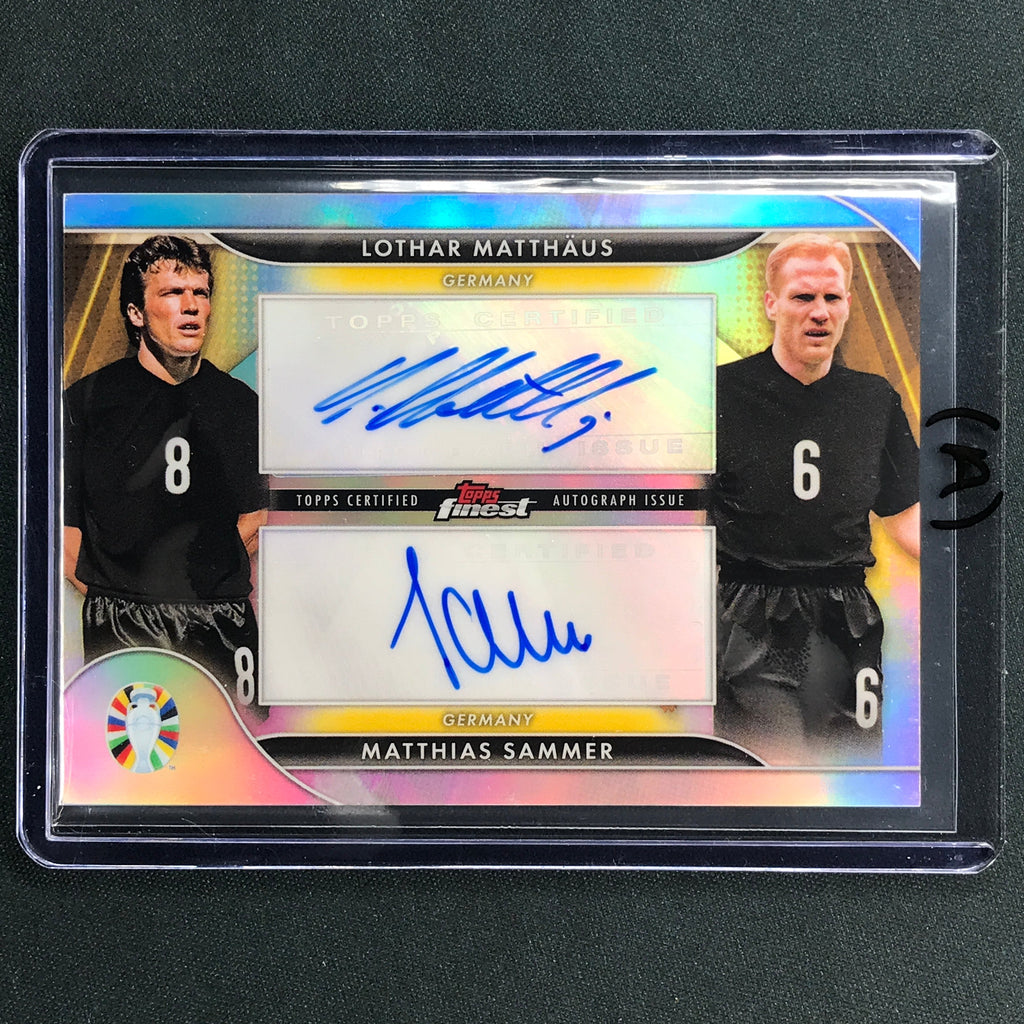 2023 Topps Finest Road to UEFA MATTHAUS SAMMER Finest Dual Auto 