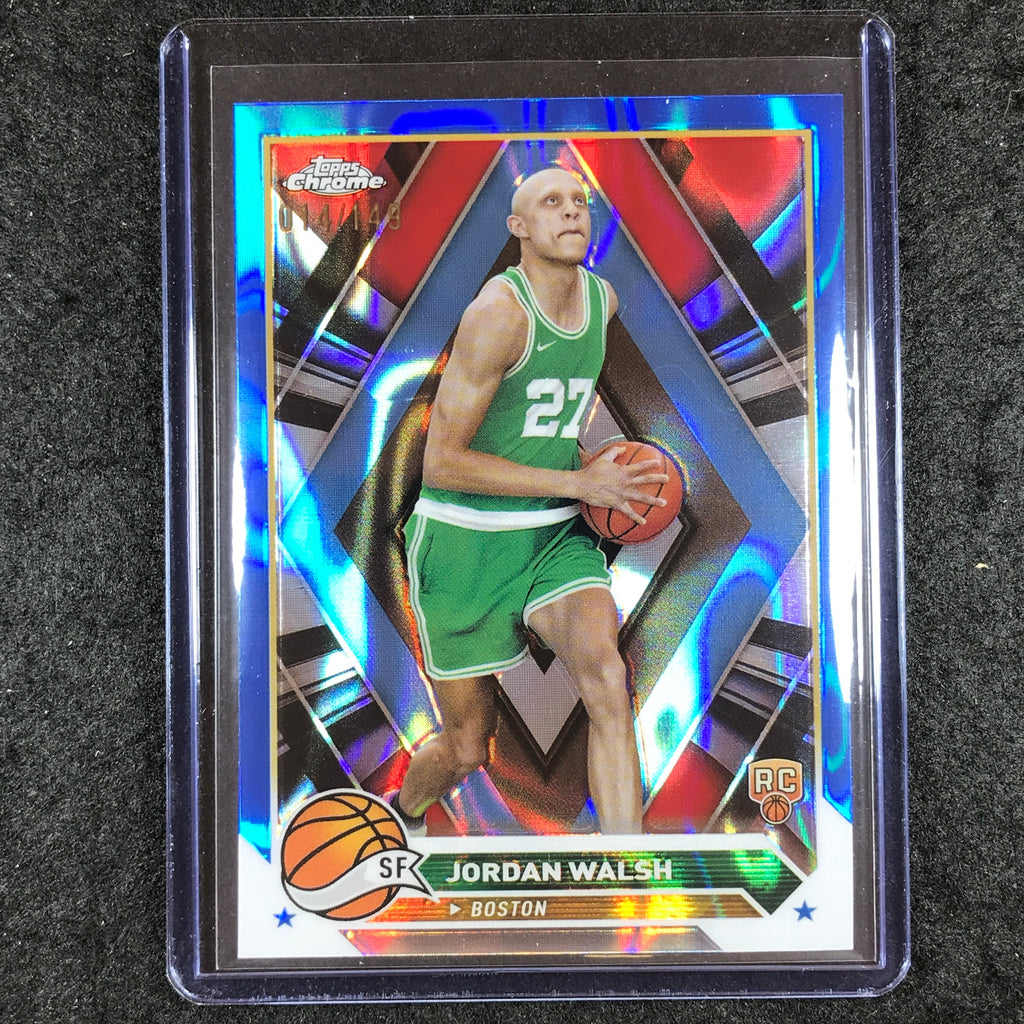 2023-24 Topps Chrome Basketball JORDAN WALSH Rookie Base Blue Lava 14/149 #189