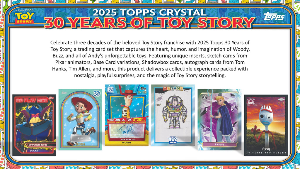2025 Topps Crystal 30 Years of Toy Story Hobby Box | Woody Buzz 1