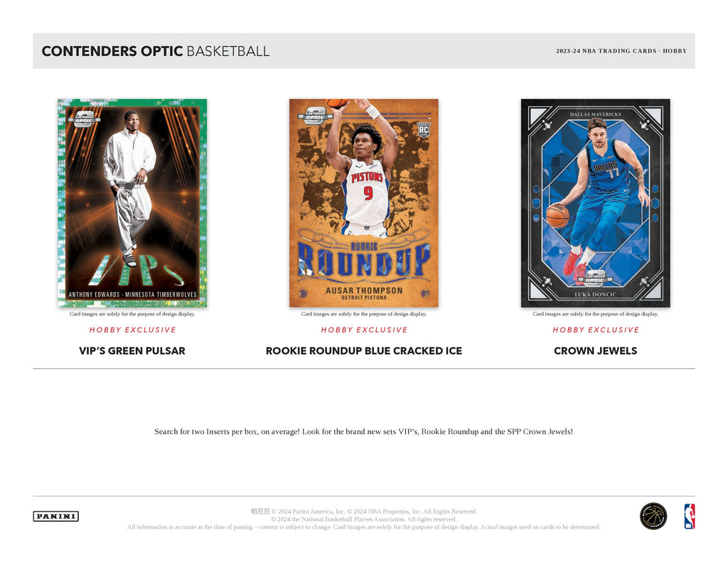 202324 Panini Contenders Optic Basketball Hobby Box Wembanyama RC