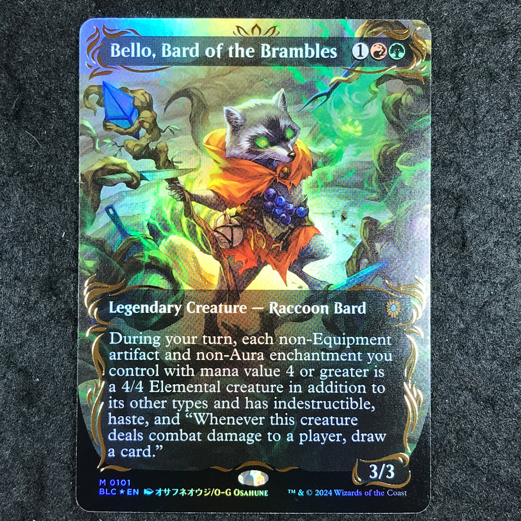 BORDERLESS RAISED FOIL Bello, Bard of the Brambles - #101 - Mythic