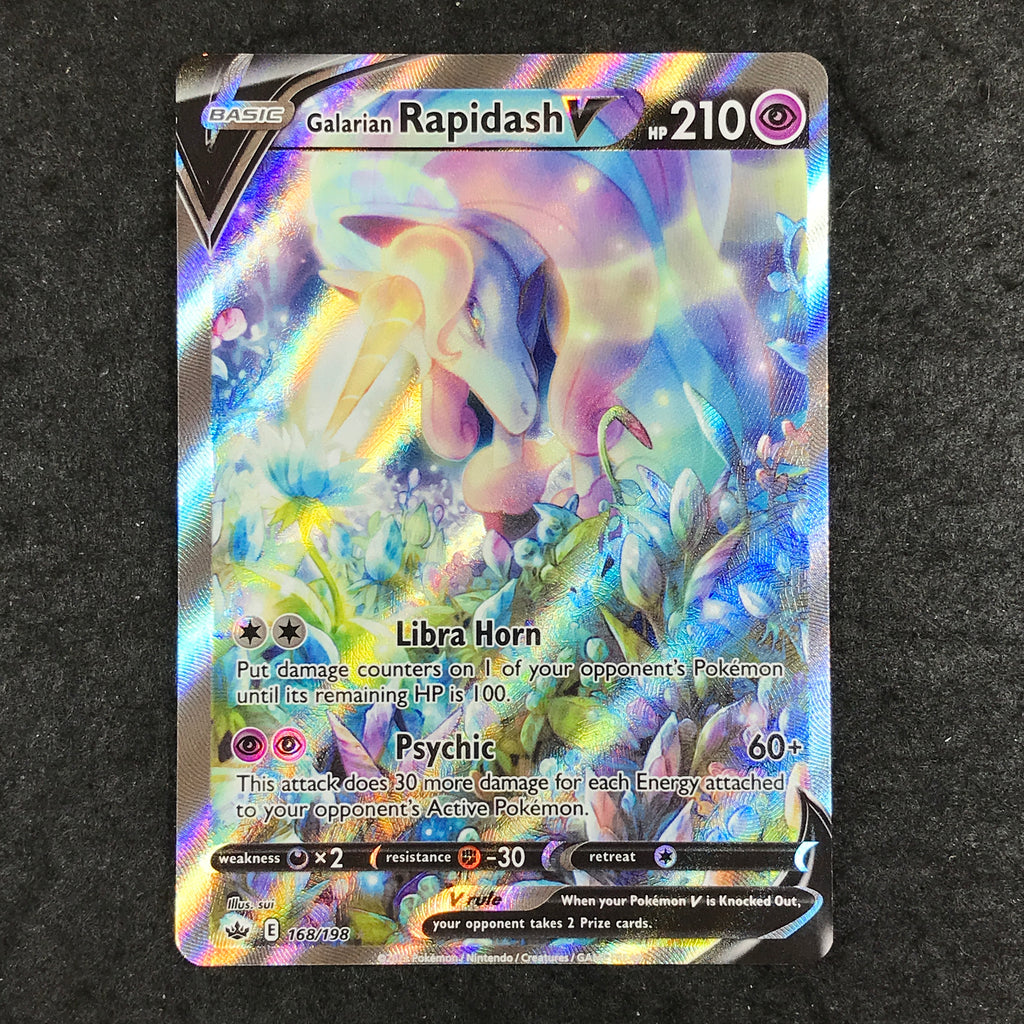 A) ALTERNATE ART Galarian Rapidash V - 168/198