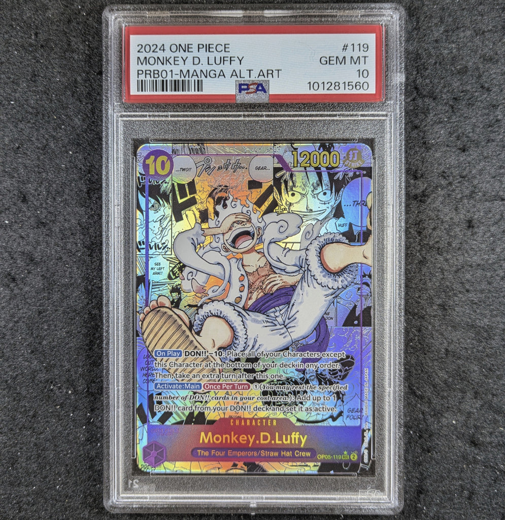 PSA 10 Monkey.D.Luffy - OP05-119 - PRB-01 Manga Alternate Art 560