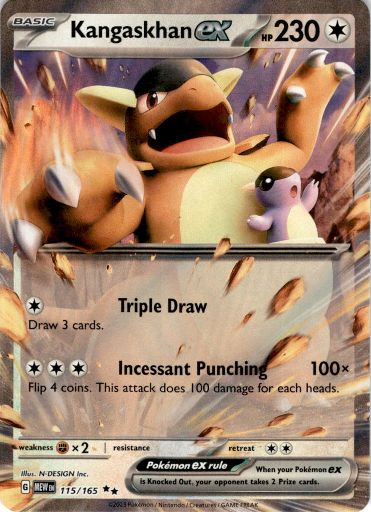 how much is a kangaskhan pokemon card worth Kangaskhan EX - 115/165