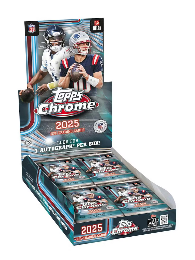 2025 Topps Chrome Football Hobby Box | Jaxson Dart SuperFractor 1