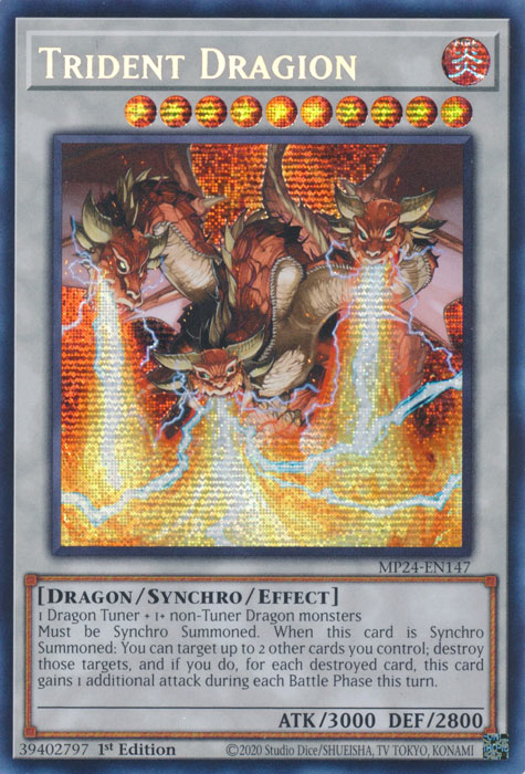 Yu-Gi-Oh! Timaeus The United Dragon - MP23-EN003 Prismatic Secret Rare 1st Edition Collectible Card
