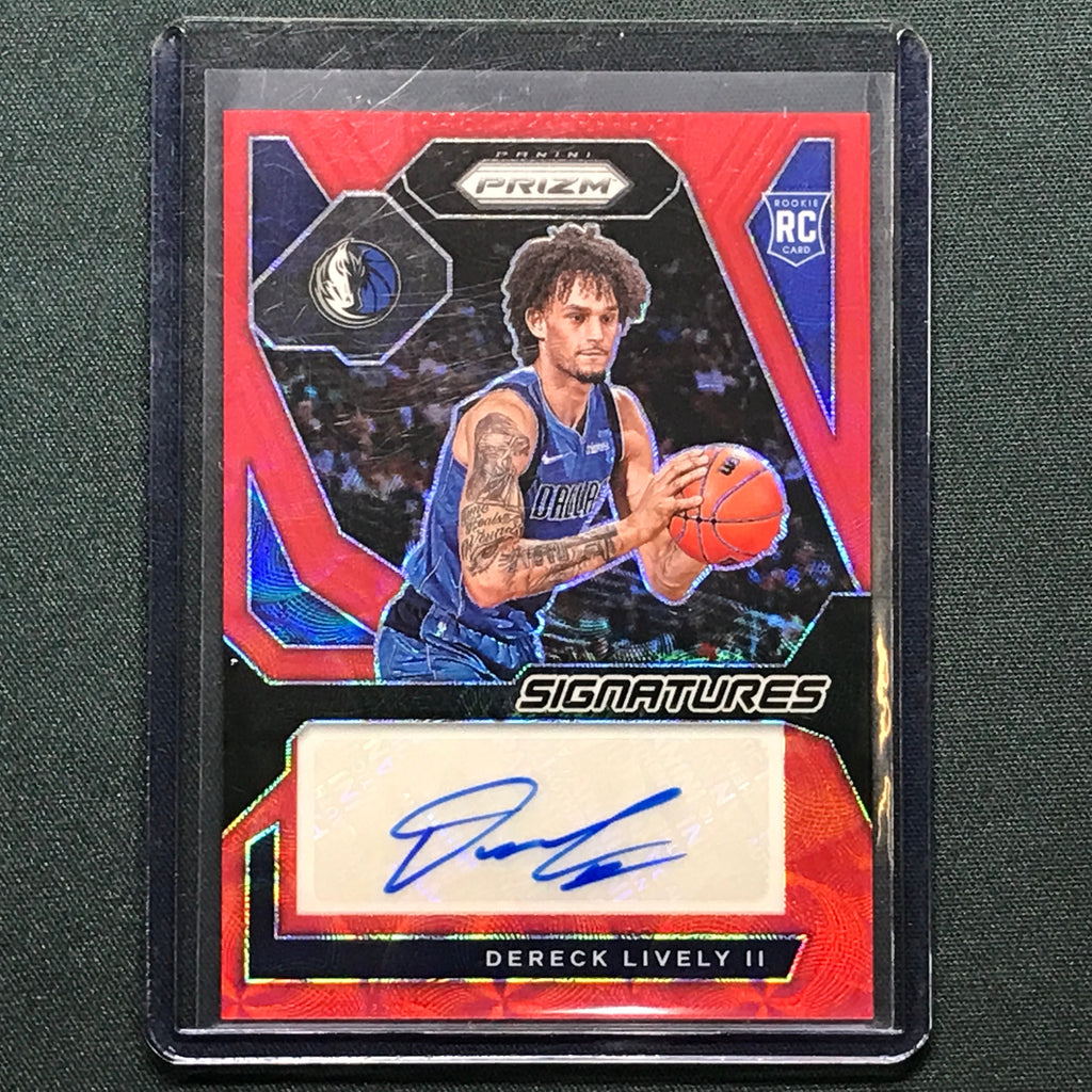 2023-24 Prizm Dereck Lively Ii Rookie Signatures Auto Choice Red 