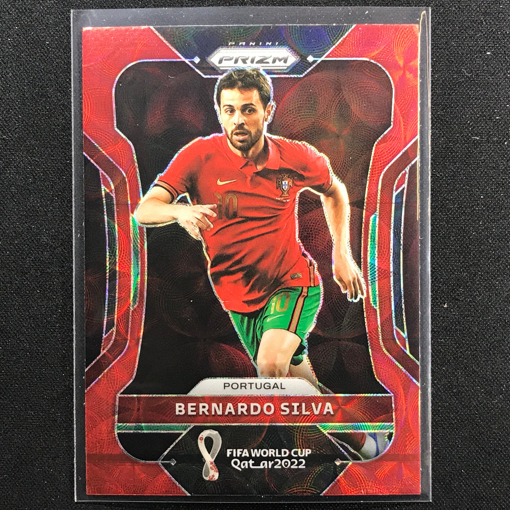 2022 Prizm FIFA World Cup Qatar BERNARDO SILVA Choice Red Scope 173