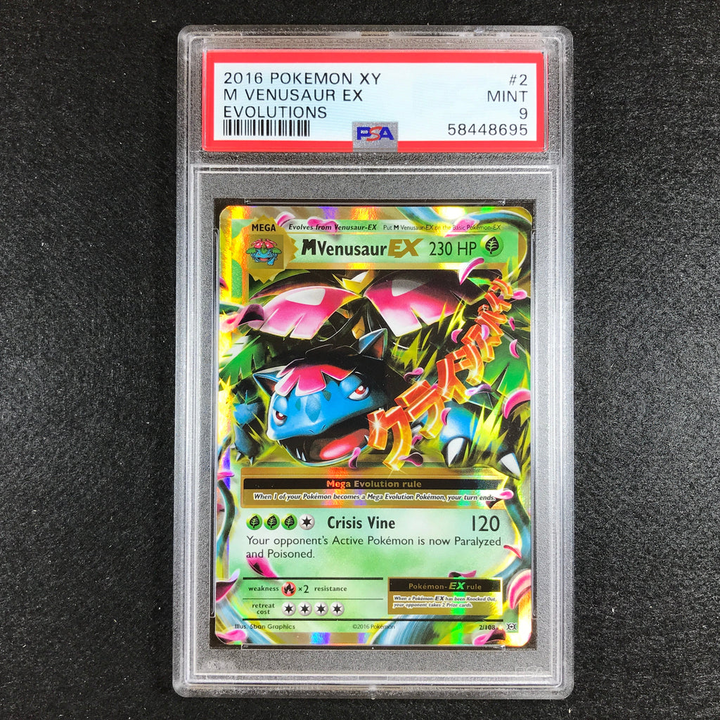 PSA 9 Mega Venusaur EX 2/108 Ultra Rare XY Evolutions Cherry