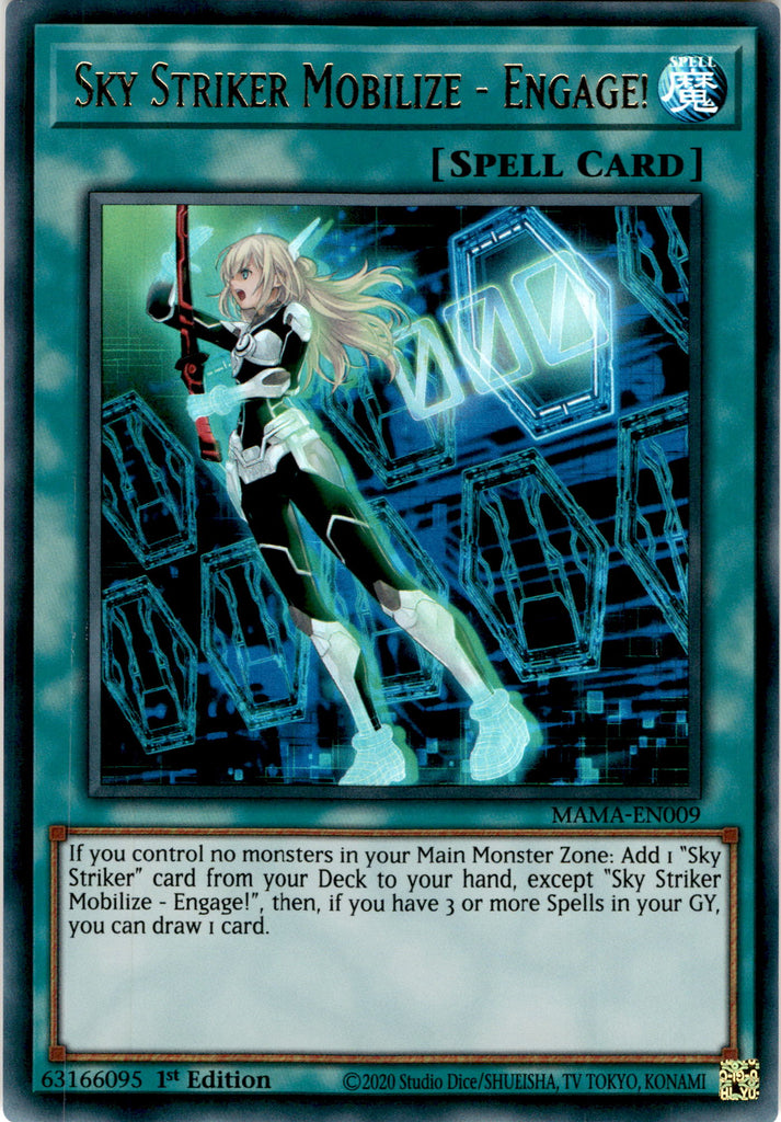Yu-Gi-Oh Magnificent Mavens Ultra Rare Yu-Gi-Oh! Sky Striker Mobilize -  Linkage! Card - MAMA-EN003 Ultra Rare 1st Edition Yugioh Sky Striker