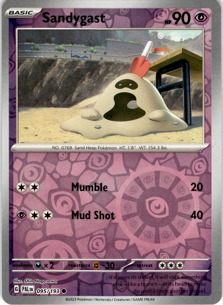 Carta Pokémon Sandygast 214/193 - Paldea Evolved - Illustrazione Rara Alternativa - MINT - 2