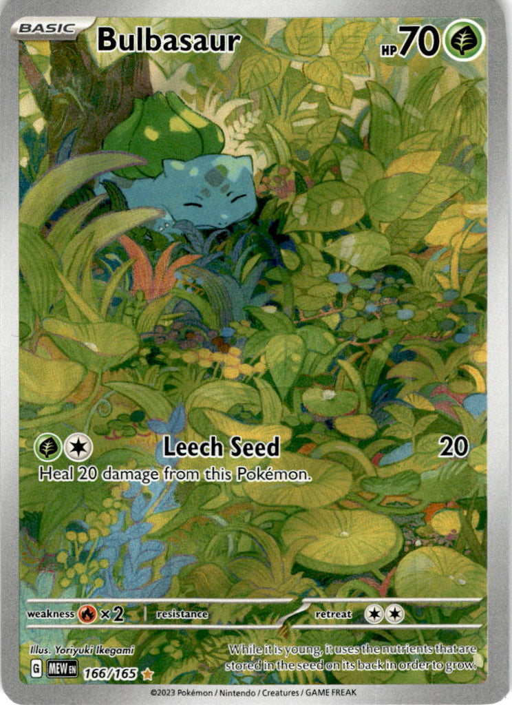 Bulbasaur 166/165 Illustration Rare Scarlet And Violet 151 Cherry