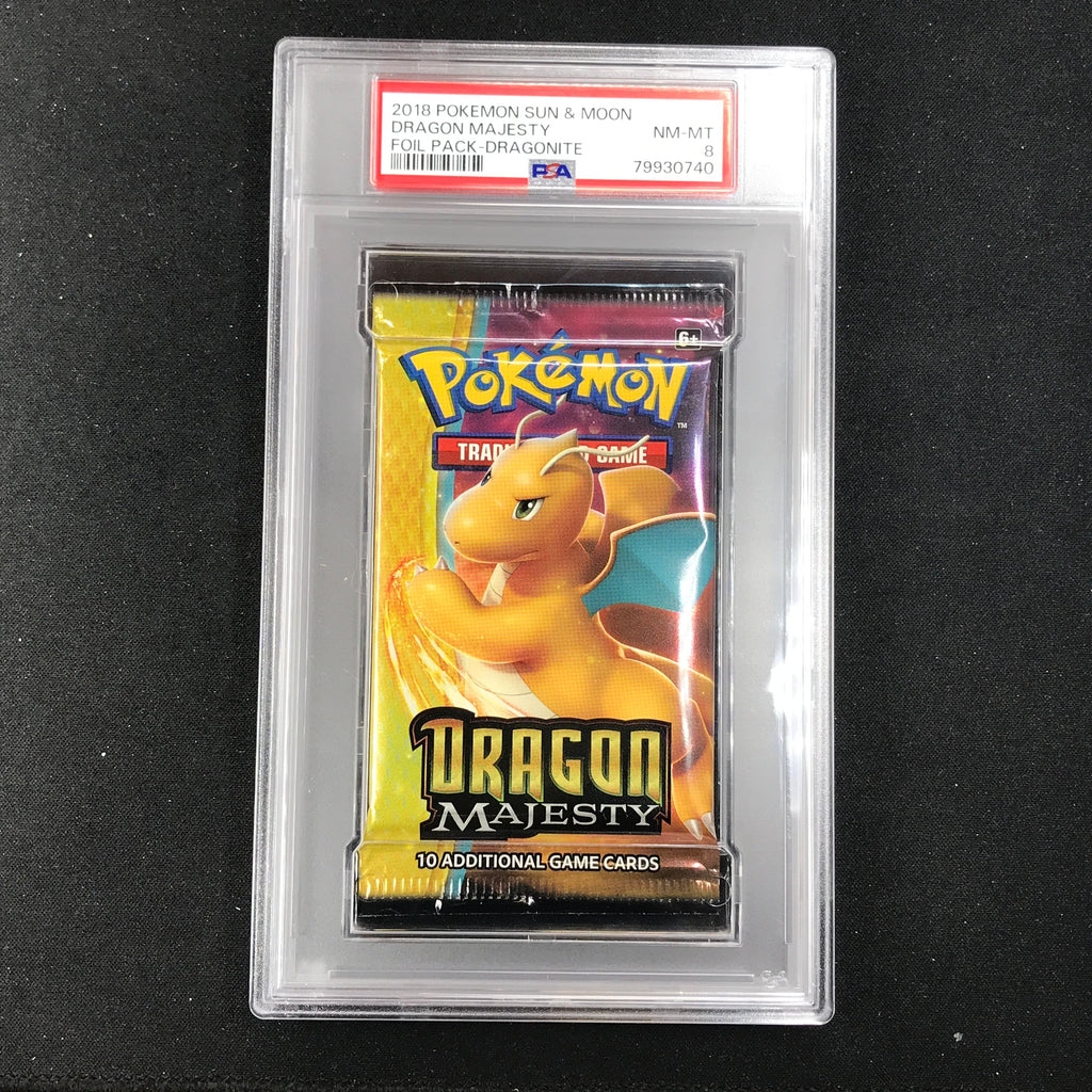 Psa 8 2018 Pokemon Sun And Moon Dragon Majesty Booster Pack Dragonit