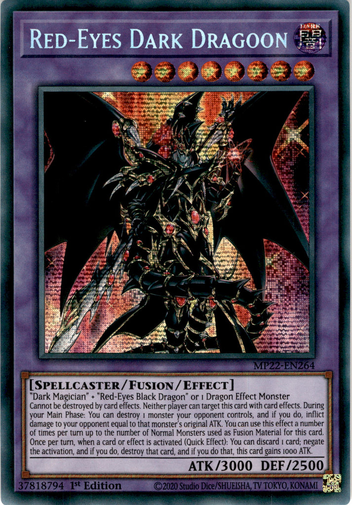 Redeyes Dark Dragoon Mp22en264 Prismatic Secret Rare 1st Edition