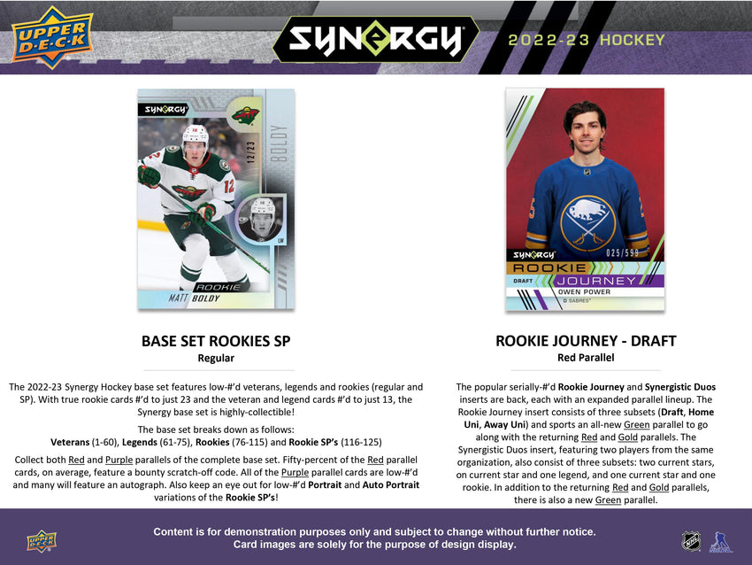 2022-23 Upper Deck Synergy Hockey Hobby Box