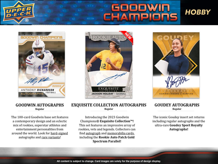 2023 Upper Deck Goodwin Champions Hobby Box-Cherry Collectables