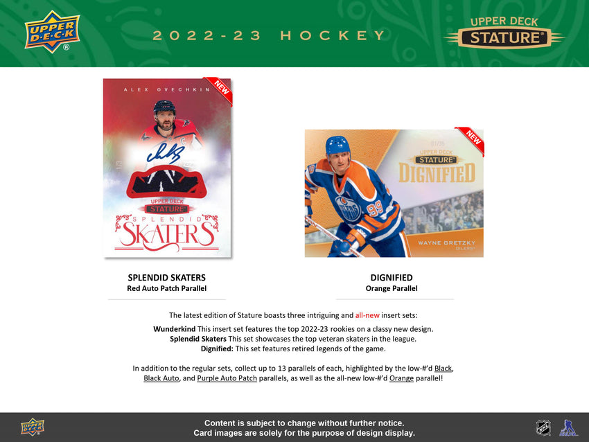 2022-23 Upper Deck Stature Hockey Hobby Box