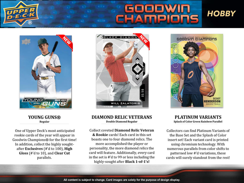 2023 Upper Deck Goodwin Champions Hobby Box-Cherry Collectables