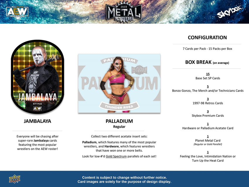 2022 All Elite Wrestling AEW Skybox Metal Universe Hobby Box-Cherry Collectables