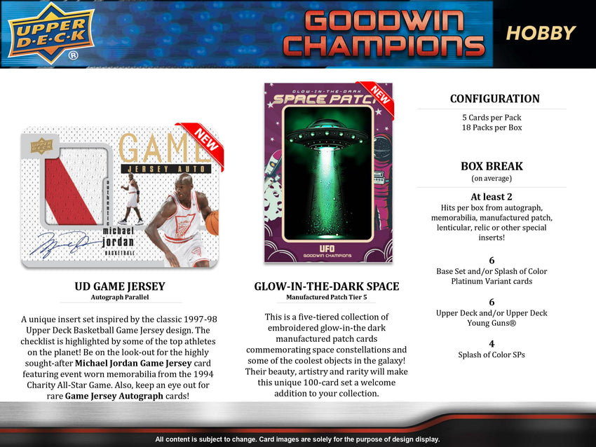 2023 Upper Deck Goodwin Champions Hobby Box-Cherry Collectables