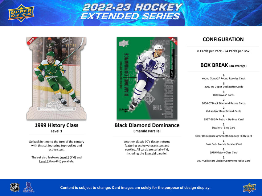 2022-23 Upper Deck Extended Series Hockey Hobby Box-Cherry Collectables