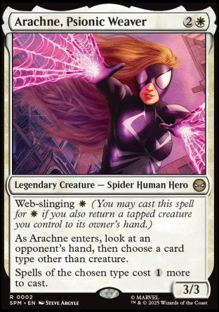 FOIL Arachne, Psionic Weaver - #002 Rare Marvel's Spider-Man