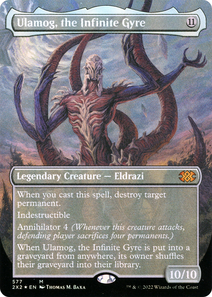 [FOIL] Ulamog, the Infinite Gyre (Textured Foil) #577 - MYTHIC 2X2 - Double Masters 2022   (Borderless)
