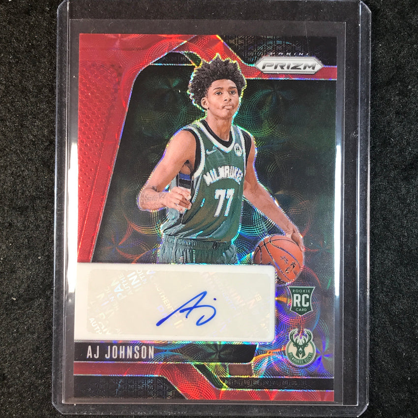 2024-25 Prizm AJ JOHNSON Rookie Signatures Auto Choice Red #AJJ