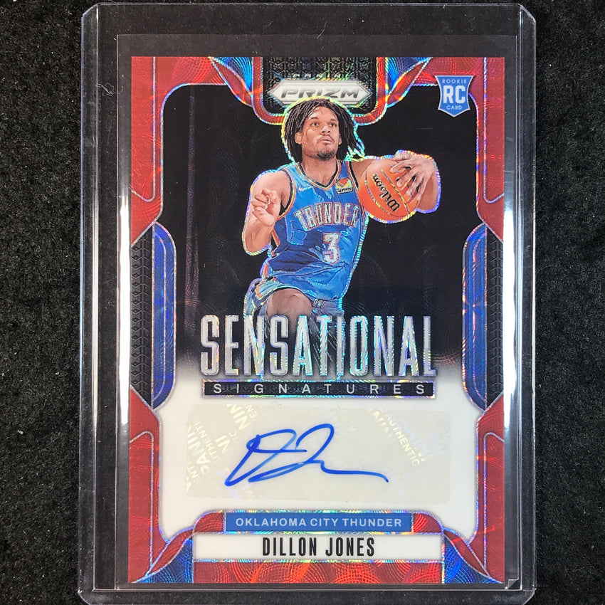 2024-25 Prizm DILLON JONES Sensational Signatures Rookie Auto Choice Red #DJT