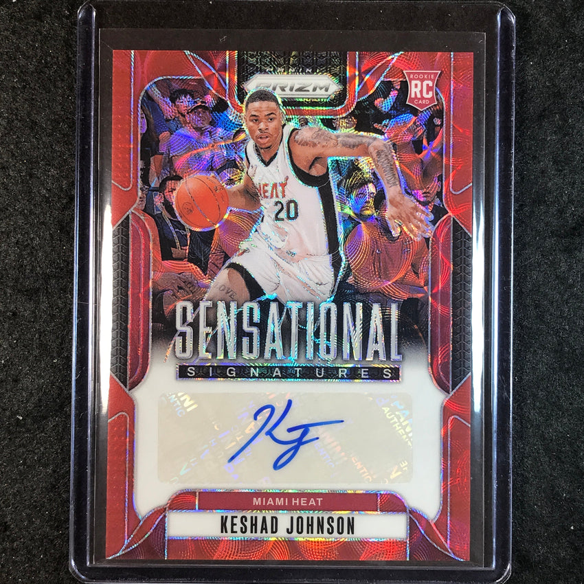 2024-25 Prizm KESHAD JOHNSON Sensational Signatures Rookie Auto Choice Red #KSJ