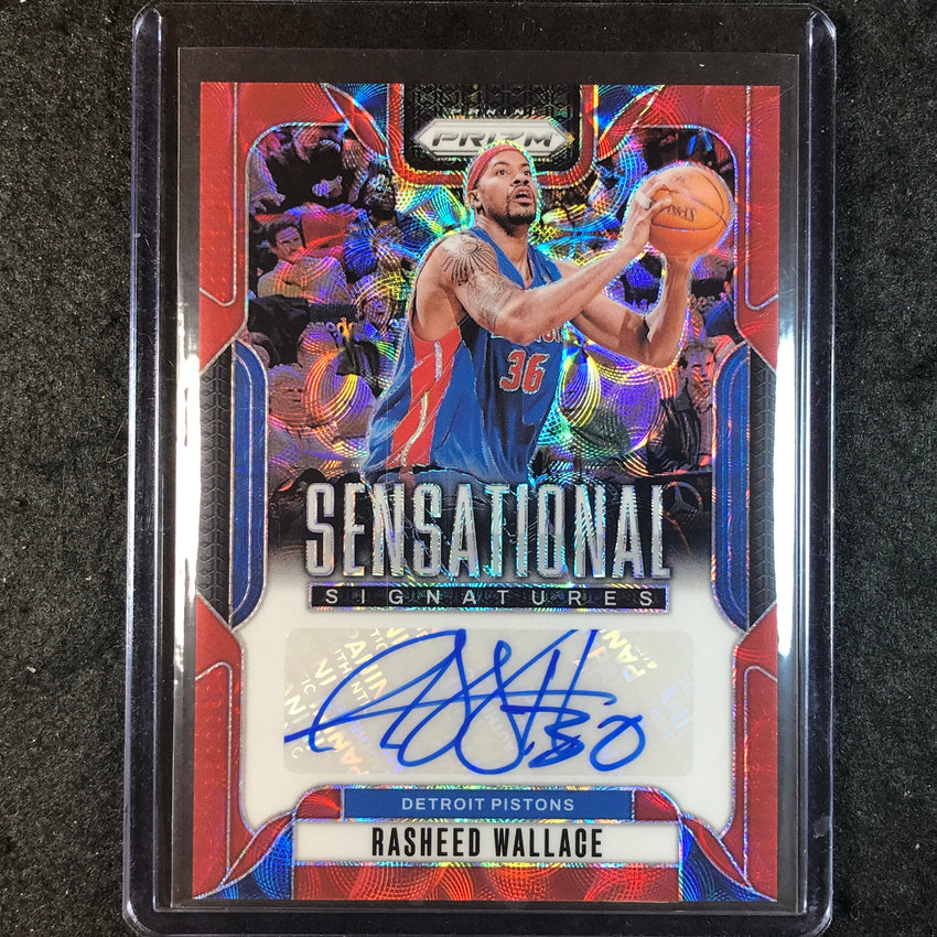 2024-25 Prizm RASHEED WALLACE Sensational Signatures Auto Choice Red #RWP