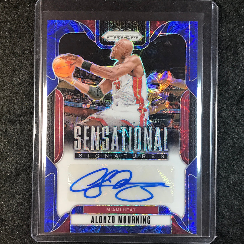 2024-25 Prizm ALONZO MOURNING Sensational Signatures Auto Choice Blue 43/49
