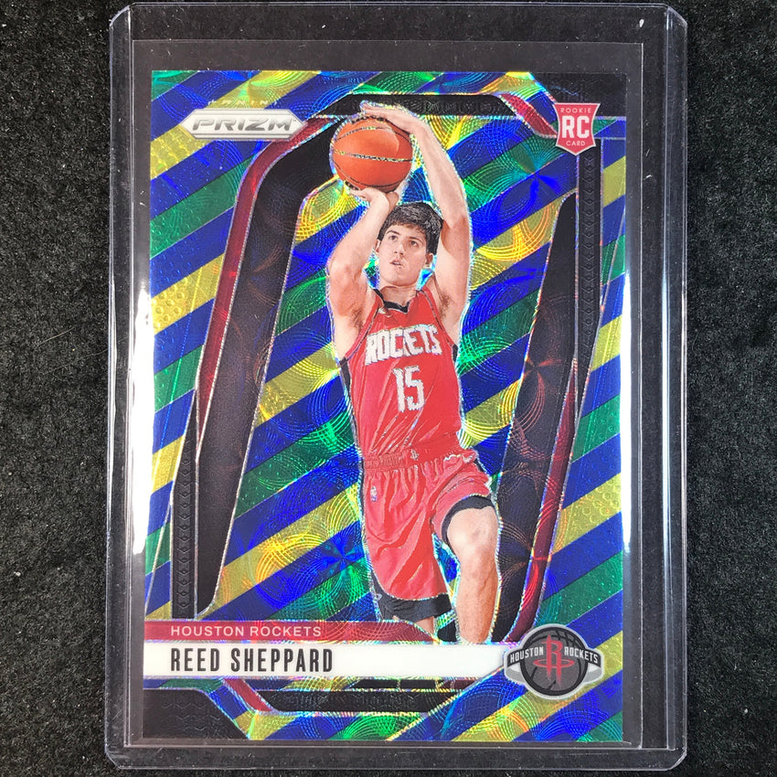 2024-25 Prizm REED SHEPPARD Rookie Choice Blue Yellow Green #268