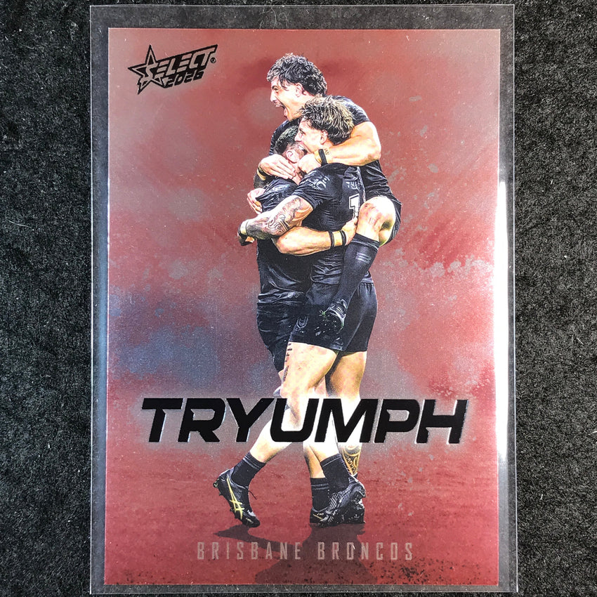 2026 Select NRL League Heroes BRISBANE BRONCOS TEAM Tryumph Red #TR5