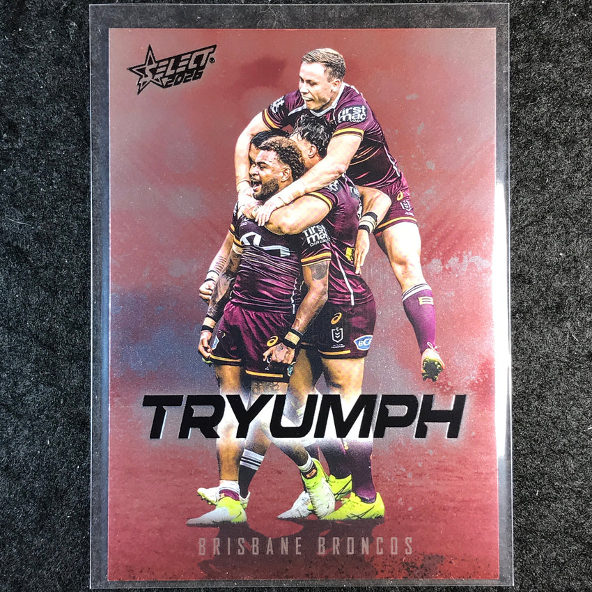 2026 Select NRL League Heroes BRISBANE BRONCOS TEAM Tryumph Red #TR6