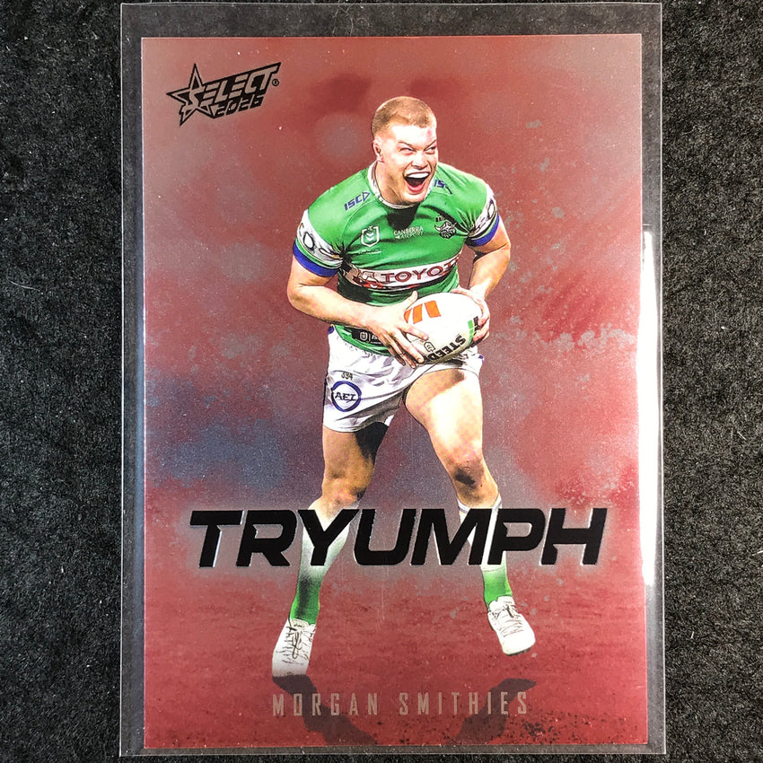 2026 Select NRL League Heroes MORGAN SMITHIES Tryumph Red #TR8