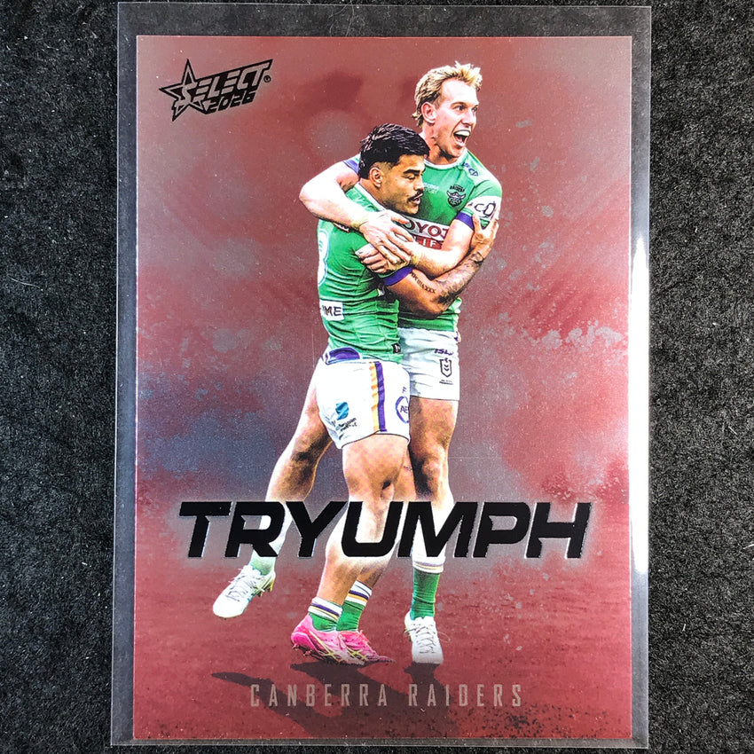 2026 Select NRL League Heroes CANBERRA RAIDERS TEAM Tryumph Red #TR11