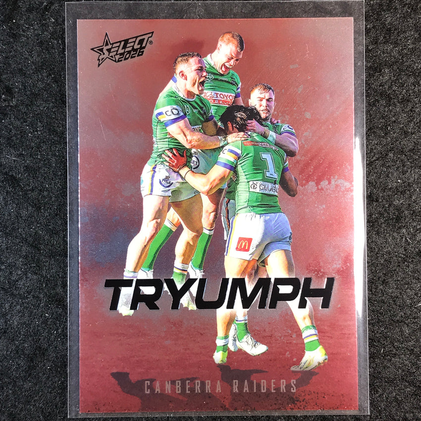 2026 Select NRL League Heroes CANBERRA RAIDERS TEAM Tryumph Red #TR12