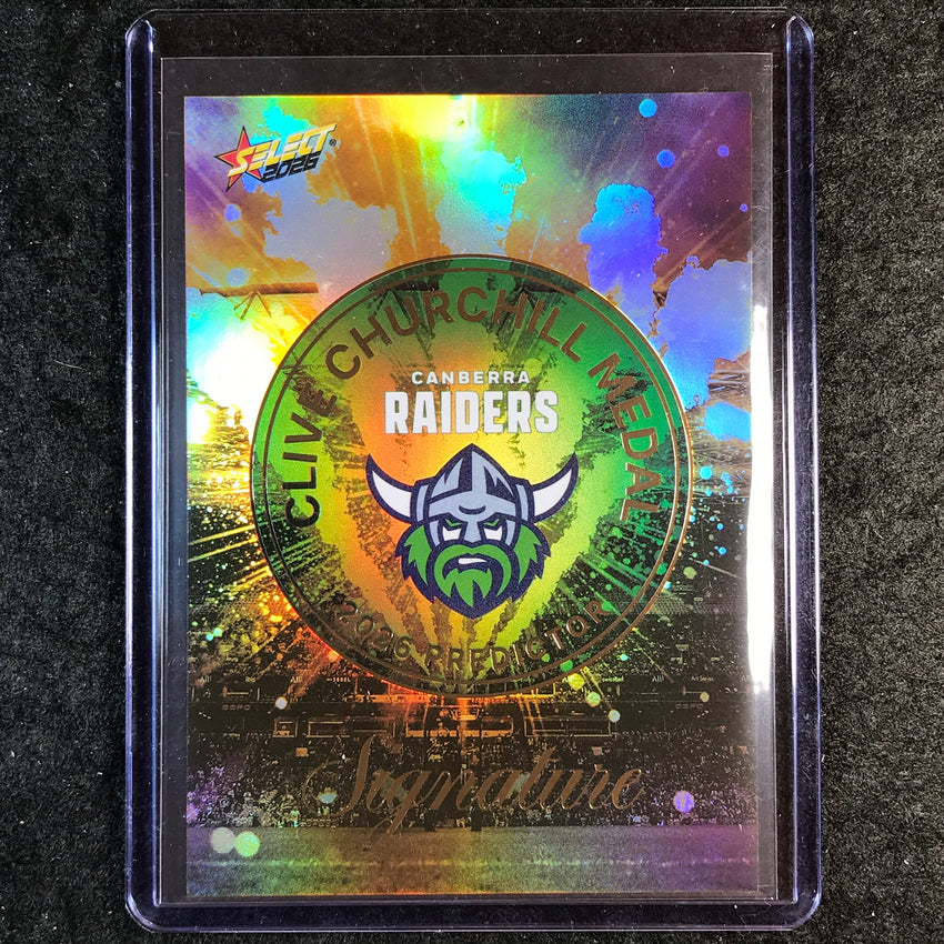 2026 Select NRL League Heroes CANBERRA Churchill Medal Auto Predictor 153/230