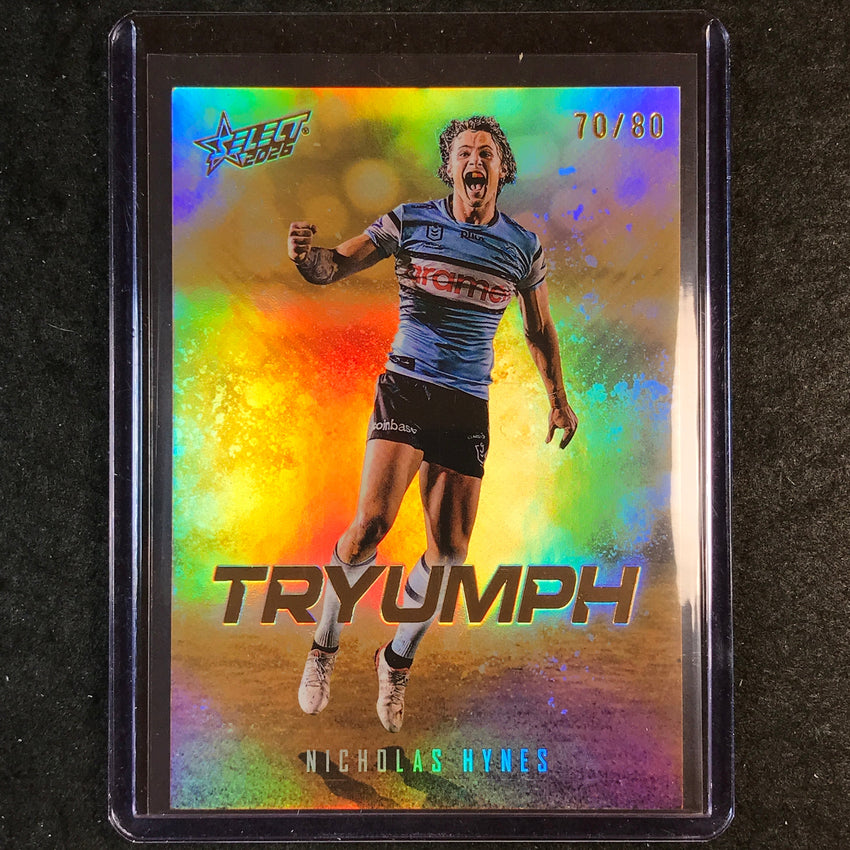 2026 Select NRL League Heroes NICHOLAS HYNES Tryumph Gold 70/80 #TG19