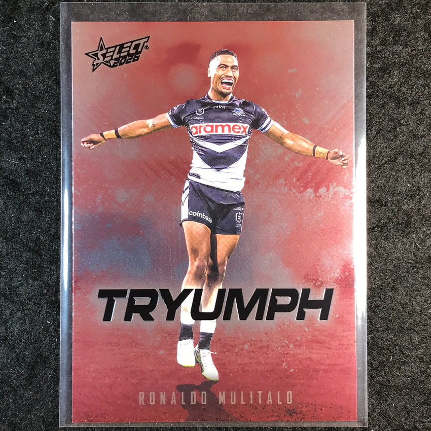2026 Select NRL League Heroes RONALDO MULITALO Tryumph Red #TR20