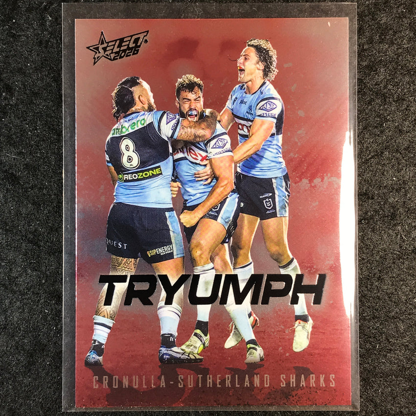 2026 Select NRL League Heroes CRONULLA-SUTHERLAND SHARKS TEAM Tryumph Red #TR24