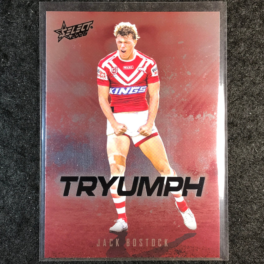 2026 Select NRL League Heroes JACK BOSTOCK Tryumph Red #TR25