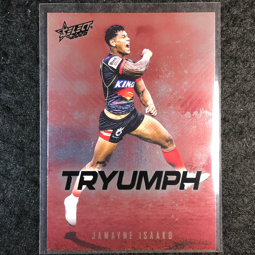 2026 Select NRL League Heroes JAMAYNE ISAAKO Tryumph Red #TR27
