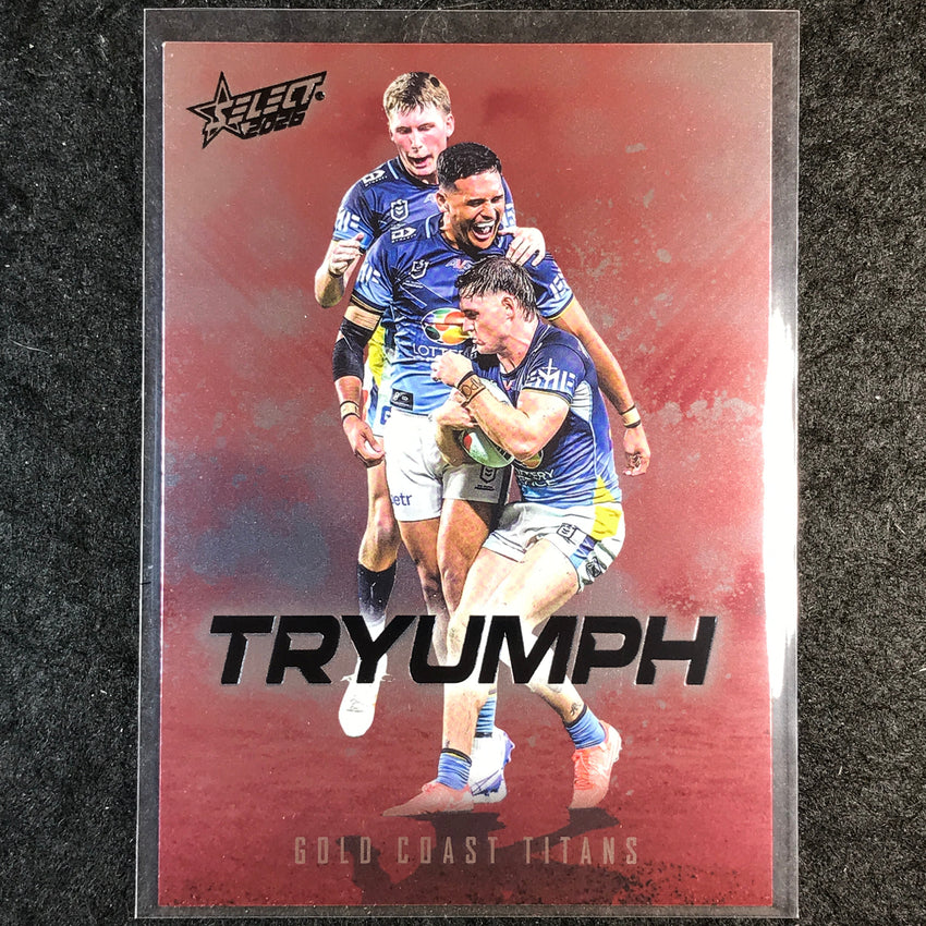 2026 Select NRL League Heroes GOLD COAST TITANS TEAM Tryumph Red #TR35