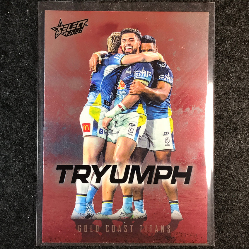 2026 Select NRL League Heroes GOLD COAST TITANS TEAM Tryumph Red #TR36