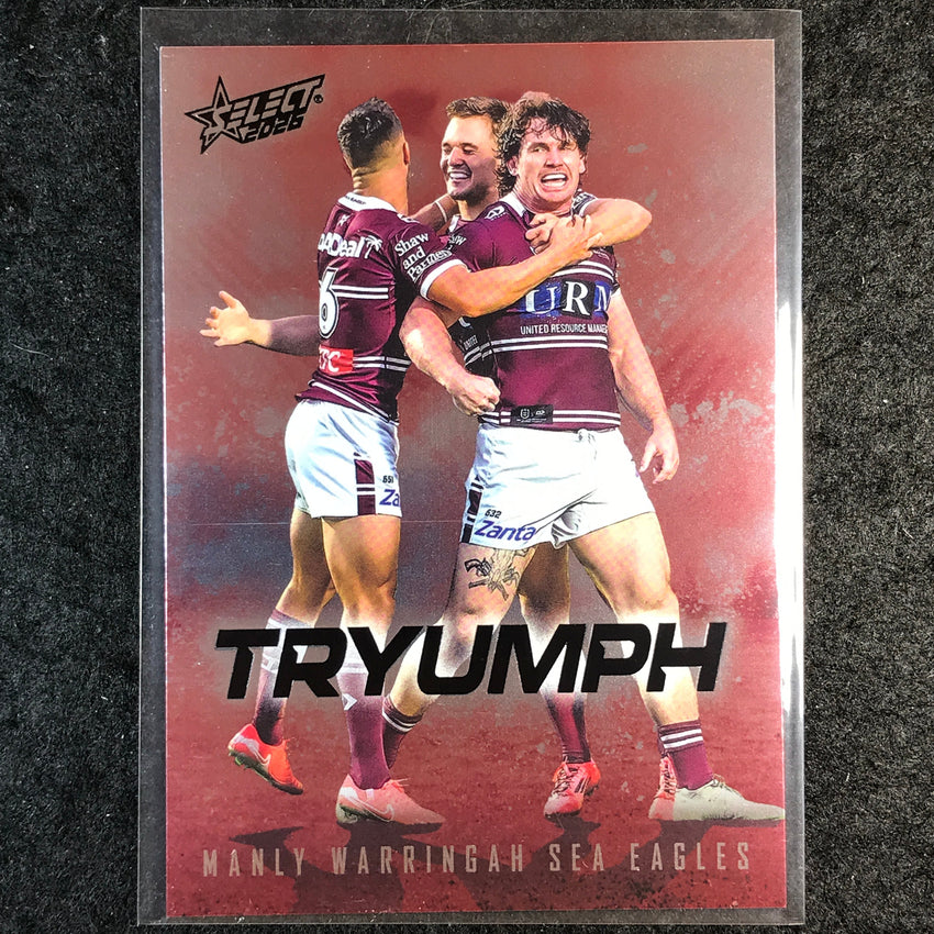 2026 Select NRL League Heroes MANLY WARRINGAH SEA EAGLES TEAM Tryumph Red #TR41