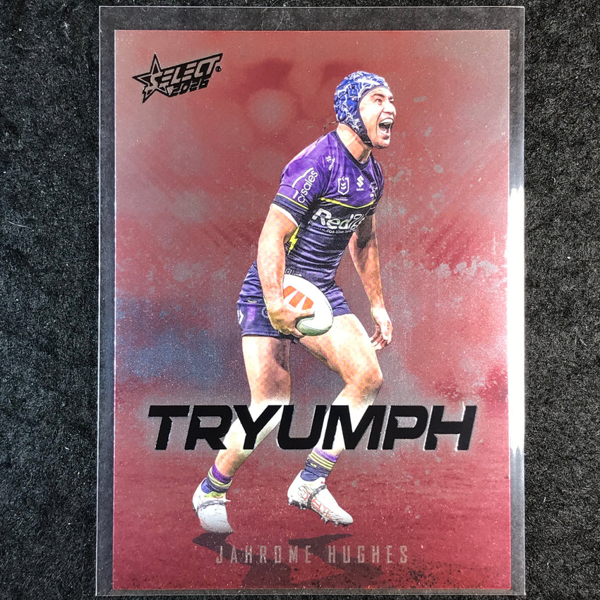 2026 Select NRL League Heroes JAHROME HUGHES Tryumph Red #TR44
