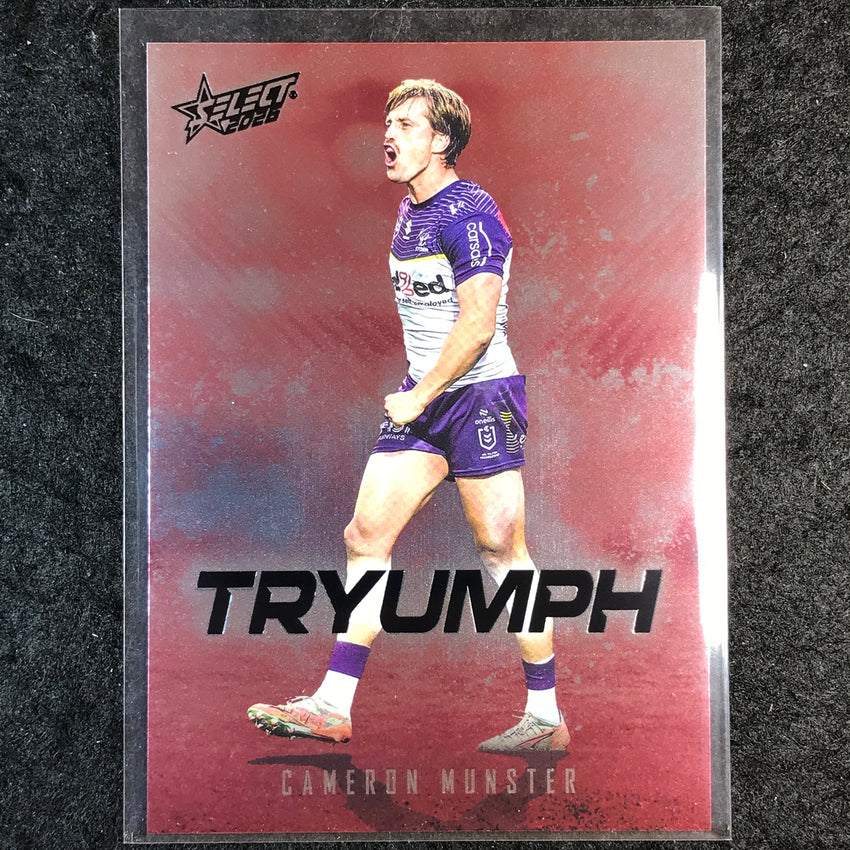 2026 Select NRL League Heroes CAMERON MUNSTER Tryumph Red #TR45