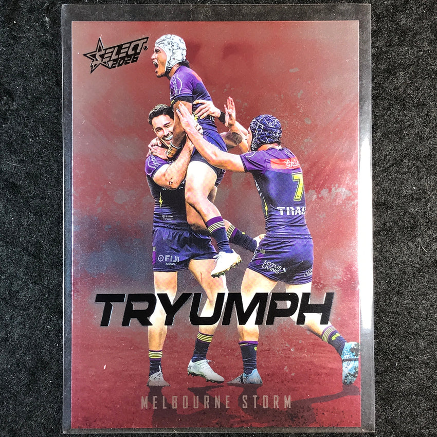 2026 Select NRL League Heroes MELBOURNE STORM TEAM Tryumph Red #TR47